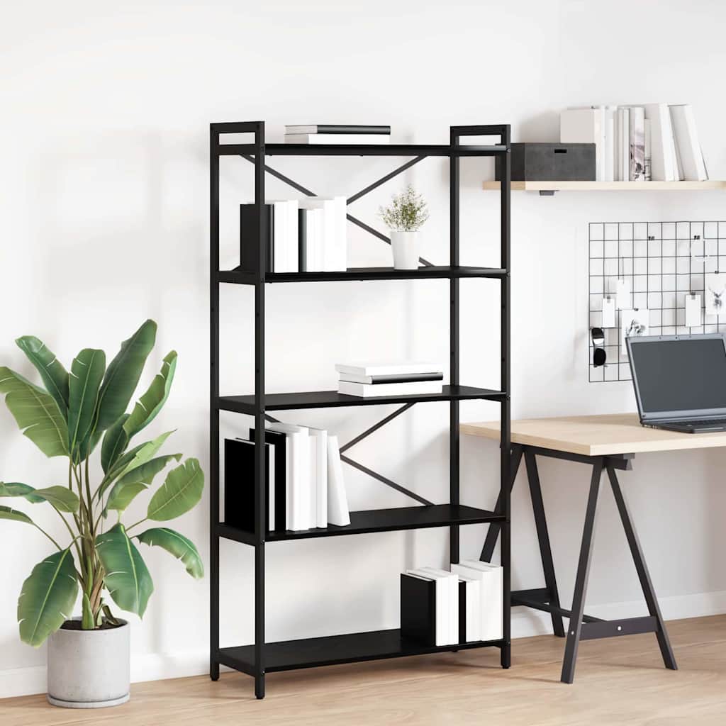vidaXL Boekenkast Zwart eiken 40 x 30 x 188 cm Bewerkt hout