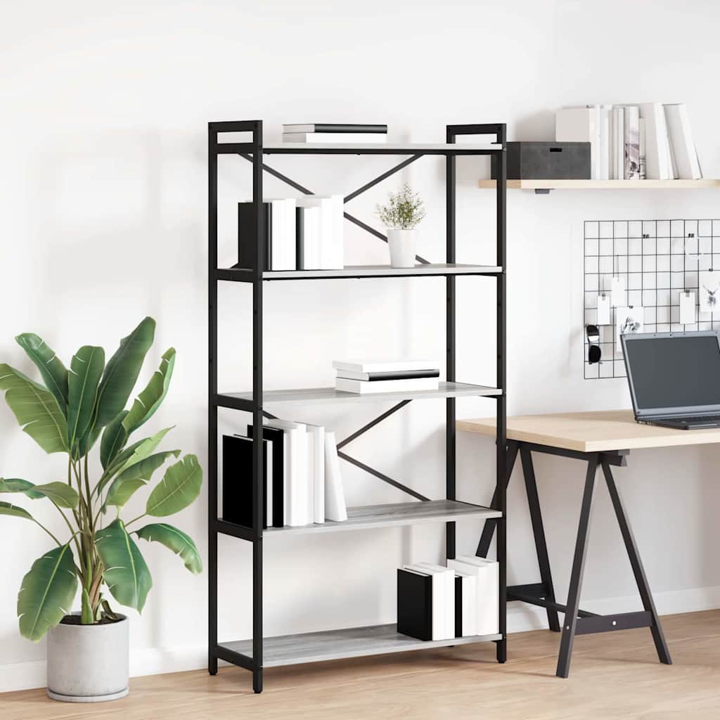 vidaXL Boekenkast Zwart eiken 40 x 30 x 188 cm Bewerkt hout
