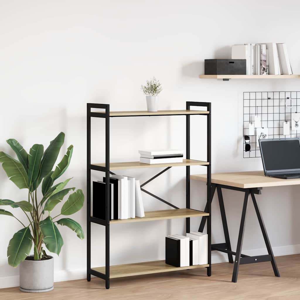 vidaXL Boekenkast Zwart eiken 40 x 30 x 188 cm Bewerkt hout