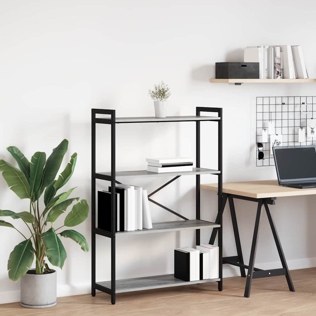 vidaXL Boekenkast Zwart eiken 40 x 30 x 188 cm Bewerkt hout