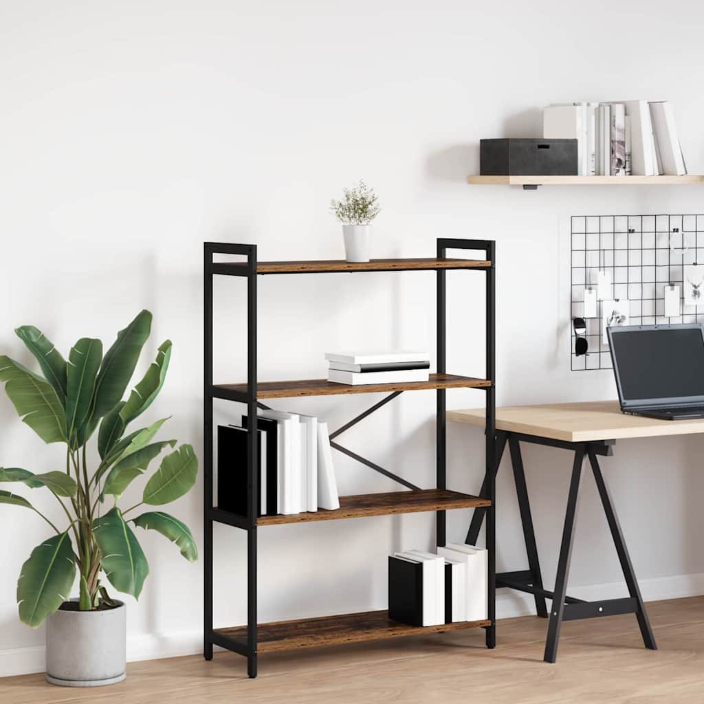 vidaXL Boekenkast Zwart eiken 40 x 30 x 188 cm Bewerkt hout