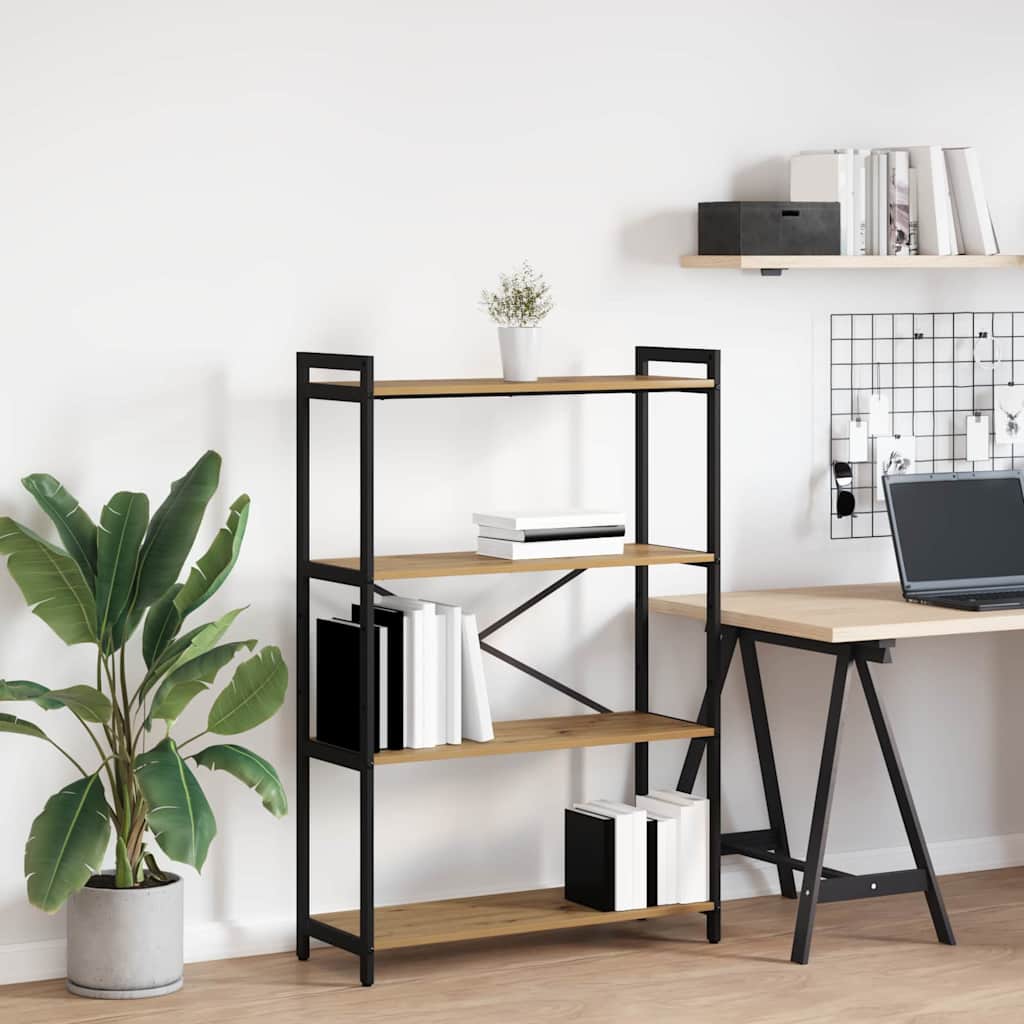 vidaXL Boekenkast Zwart eiken 40 x 30 x 188 cm Bewerkt hout