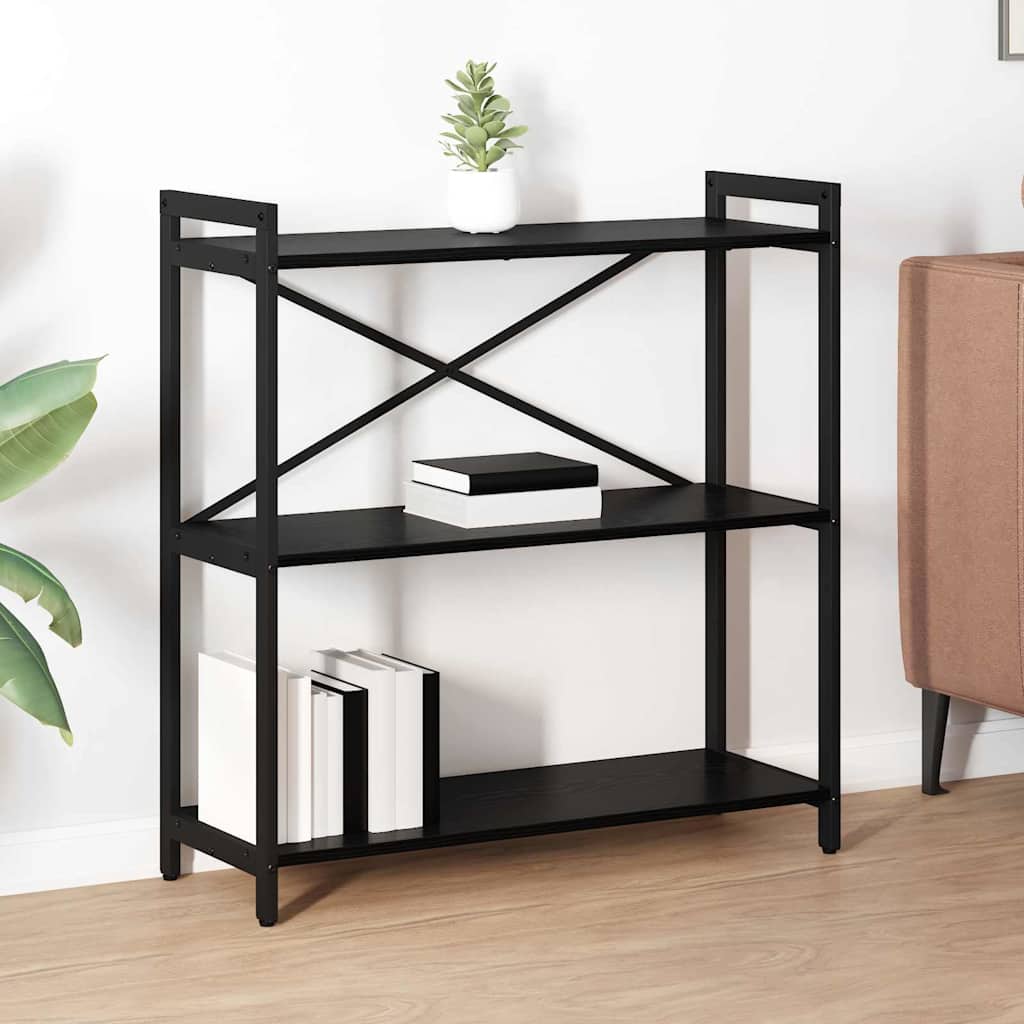 vidaXL Boekenkast Zwart eiken 40 x 30 x 188 cm Bewerkt hout