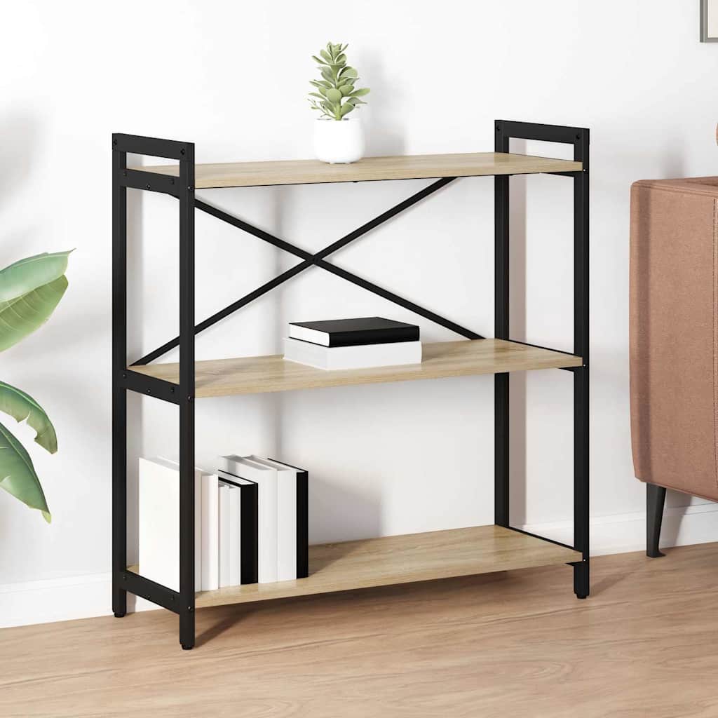 vidaXL Boekenkast Zwart eiken 40 x 30 x 188 cm Bewerkt hout