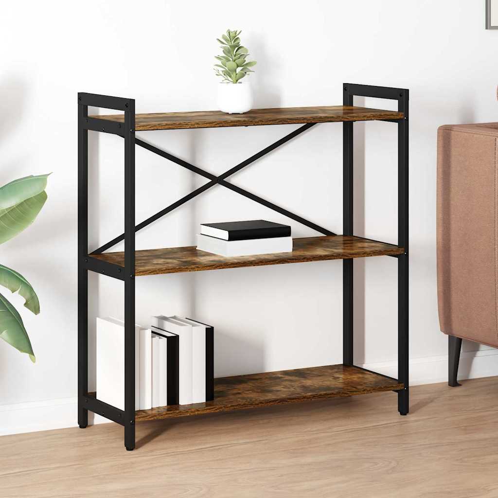 vidaXL Boekenkast Zwart eiken 40 x 30 x 188 cm Bewerkt hout