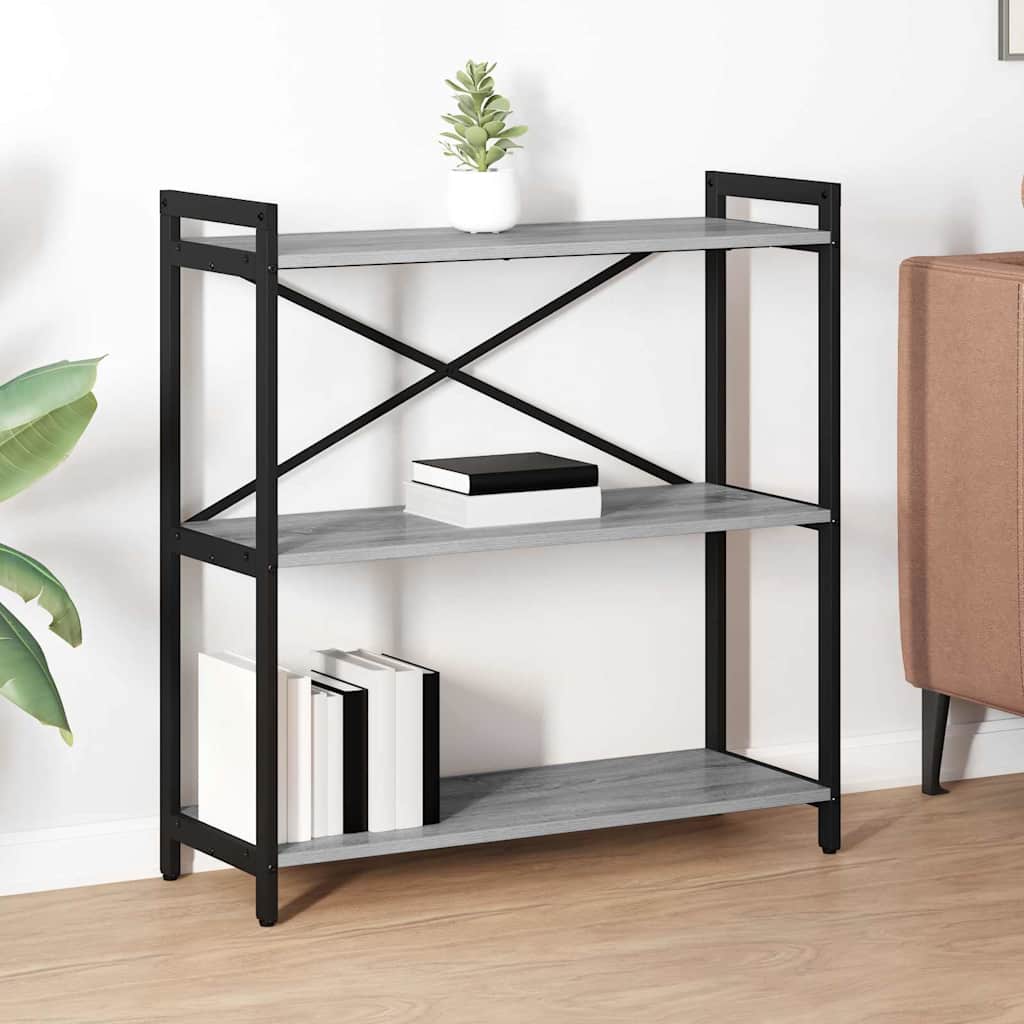 vidaXL Boekenkast Zwart eiken 40 x 30 x 188 cm Bewerkt hout