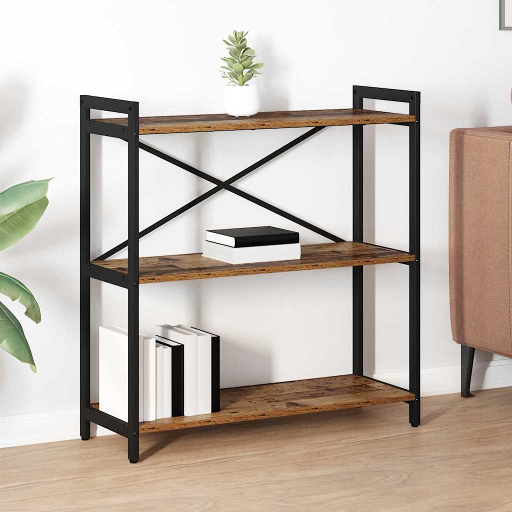 vidaXL Boekenkast Zwart eiken 40 x 30 x 188 cm Bewerkt hout