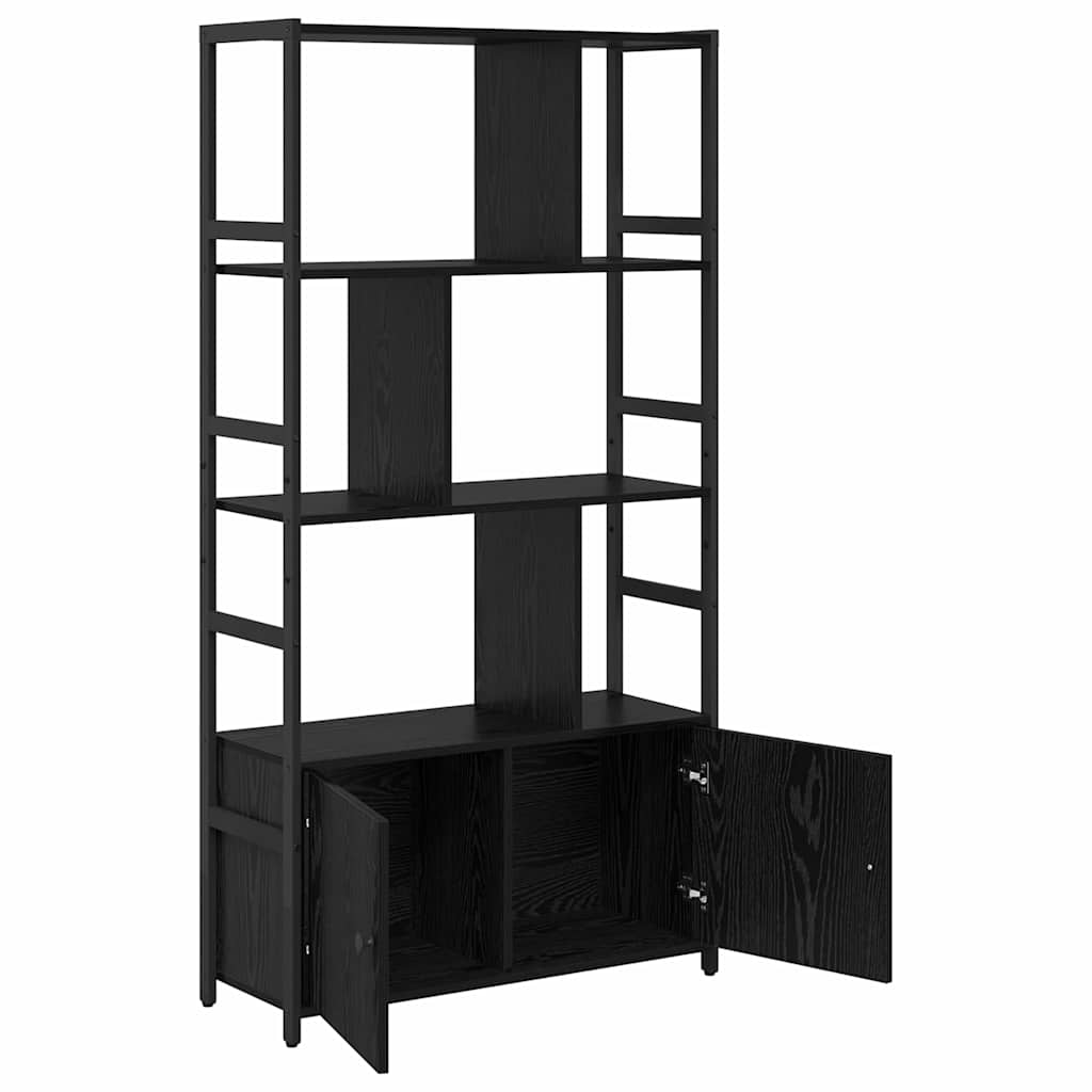 vidaXL Boekenkast Zwart eiken 80 x 30 x 155,5 cm Bewerkt hout
