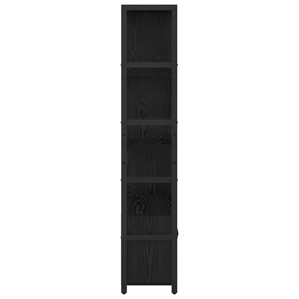 vidaXL Boekenkast Zwart eiken 80 x 30 x 155,5 cm Bewerkt hout