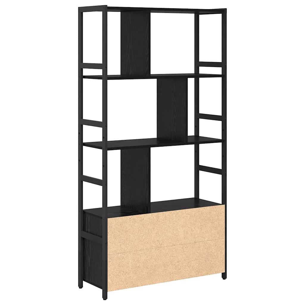 vidaXL Boekenkast Zwart eiken 80 x 30 x 155,5 cm Bewerkt hout