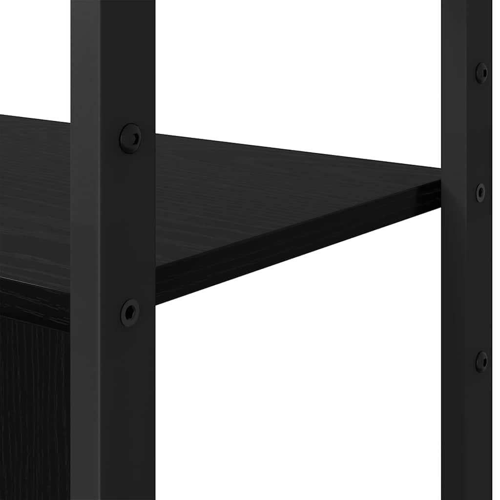 vidaXL Boekenkast Zwart eiken 80 x 30 x 155,5 cm Bewerkt hout