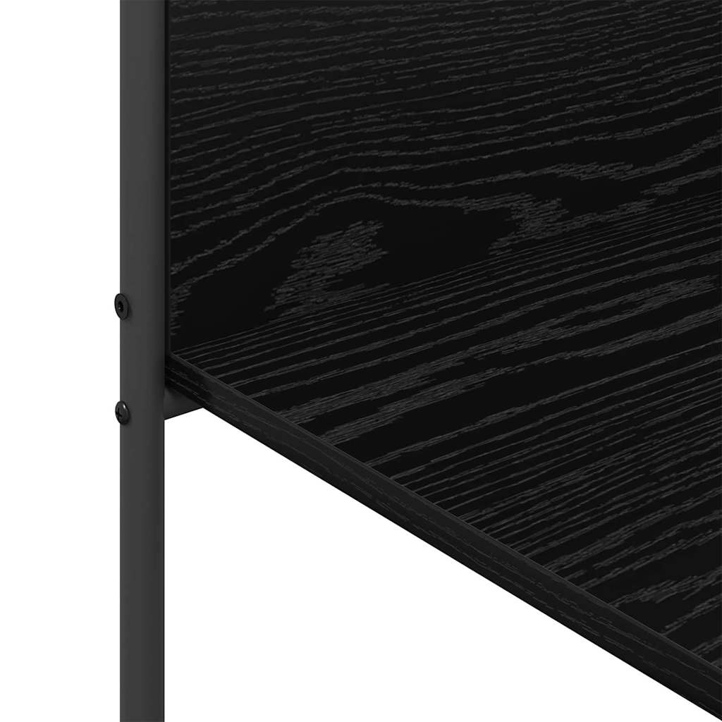 vidaXL Kledingrek met Planken Zwart Eik 120x44x160 cm