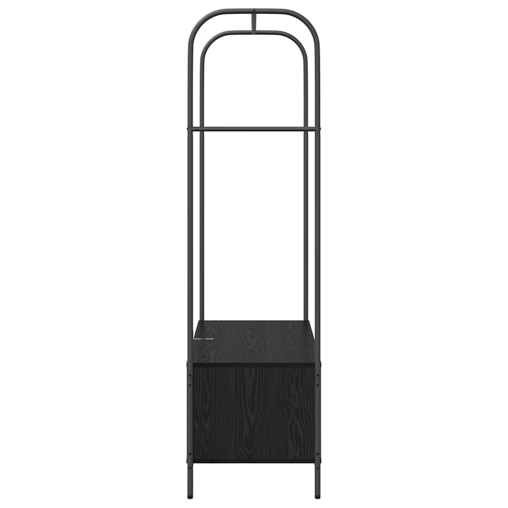 vidaXL Kledingrek met Planken - Zwart Eik 100x44x160 cm