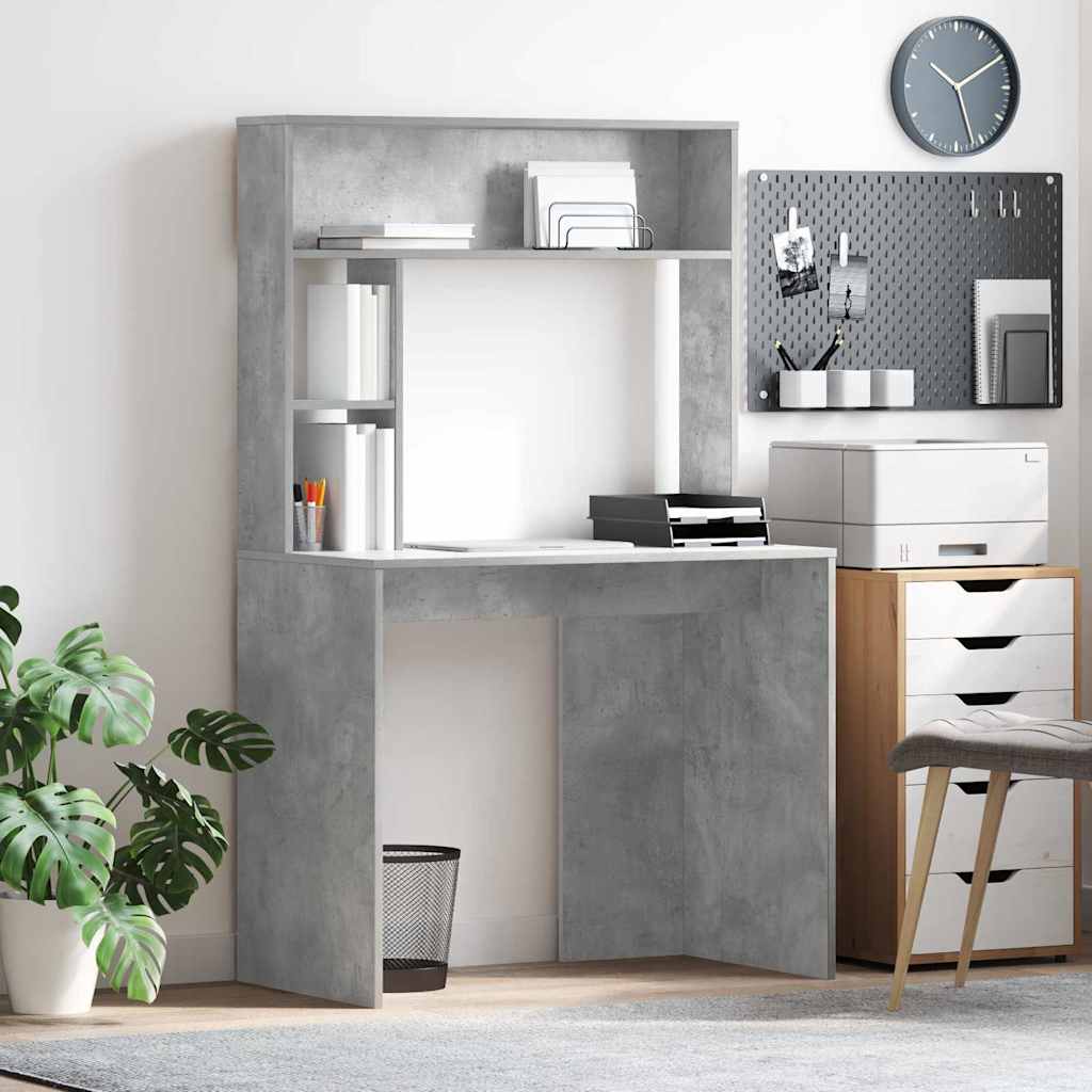 vidaXL Bureau met plank met opslag Wit 91 x 50 x 149 cm Bewerkt hout