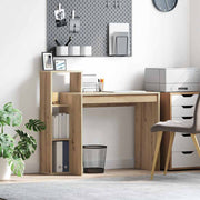 vidaXL Computerbureau Wit Gefabriceerd hout Compact Opslag