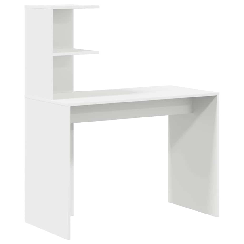 vidaXL Wit Schrijfbureau Wit MDF Compact Decoratieve Elementen