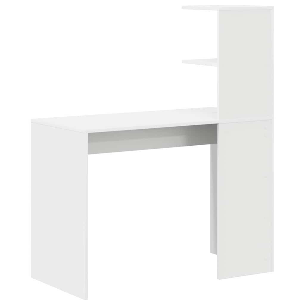 vidaXL Wit Schrijfbureau Wit MDF Compact Decoratieve Elementen