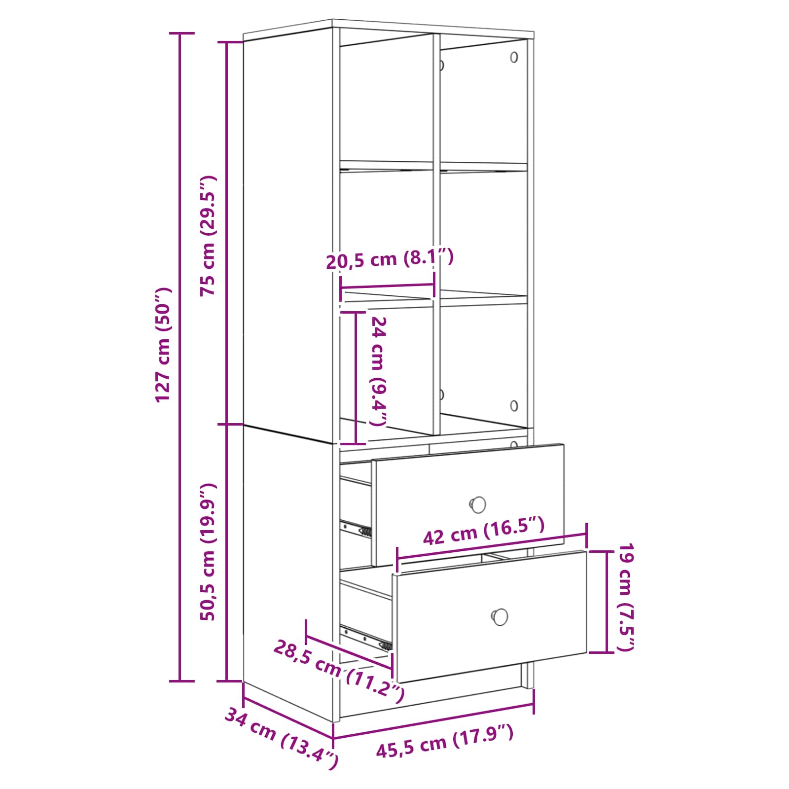 vidaXL Wit Boekenrek Wit MDF Standaard Wit Boekenrek Rechthoekig