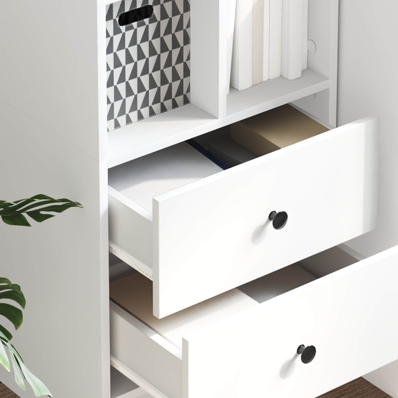 vidaXL Wit Boekenrek Wit MDF Standaard Wit Boekenrek Rechthoekig