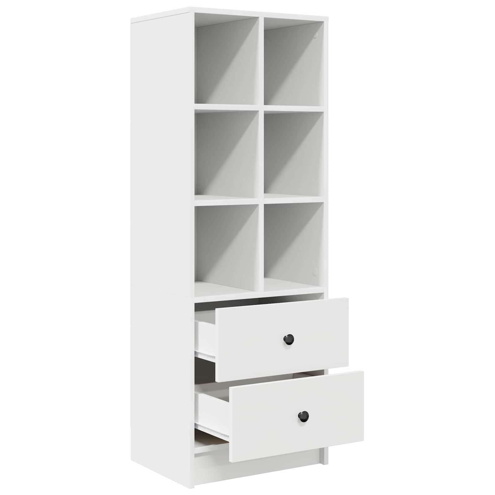 vidaXL Wit Boekenrek Wit MDF Standaard Wit Boekenrek Rechthoekig
