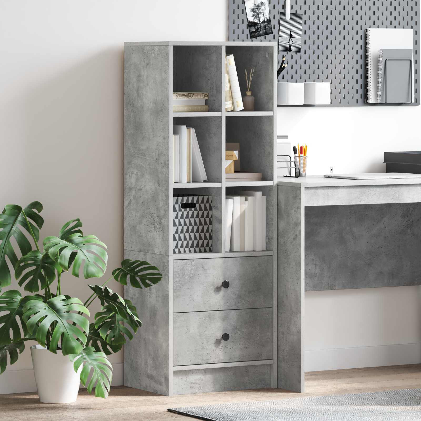 vidaXL Wit Boekenrek Wit MDF Standaard Wit Boekenrek Rechthoekig