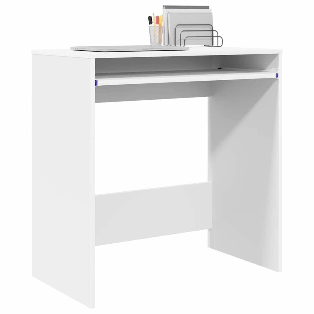 vidaXL Computerbureau Wit Geïndustrialiseerd hout Compact Organizers