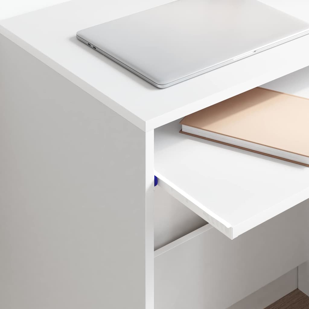 vidaXL Computerbureau Wit Geïndustrialiseerd hout Compact Organizers