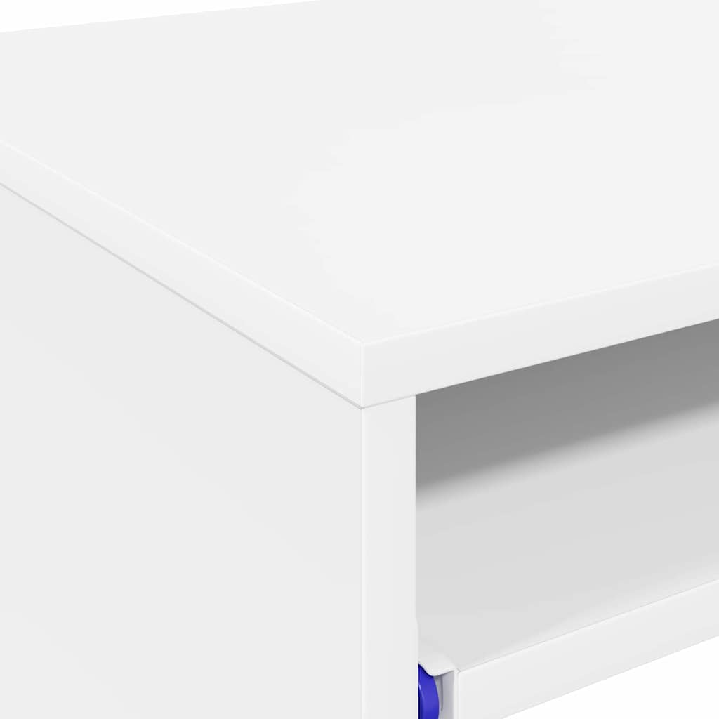 vidaXL Computerbureau Wit Geïndustrialiseerd hout Compact Organizers