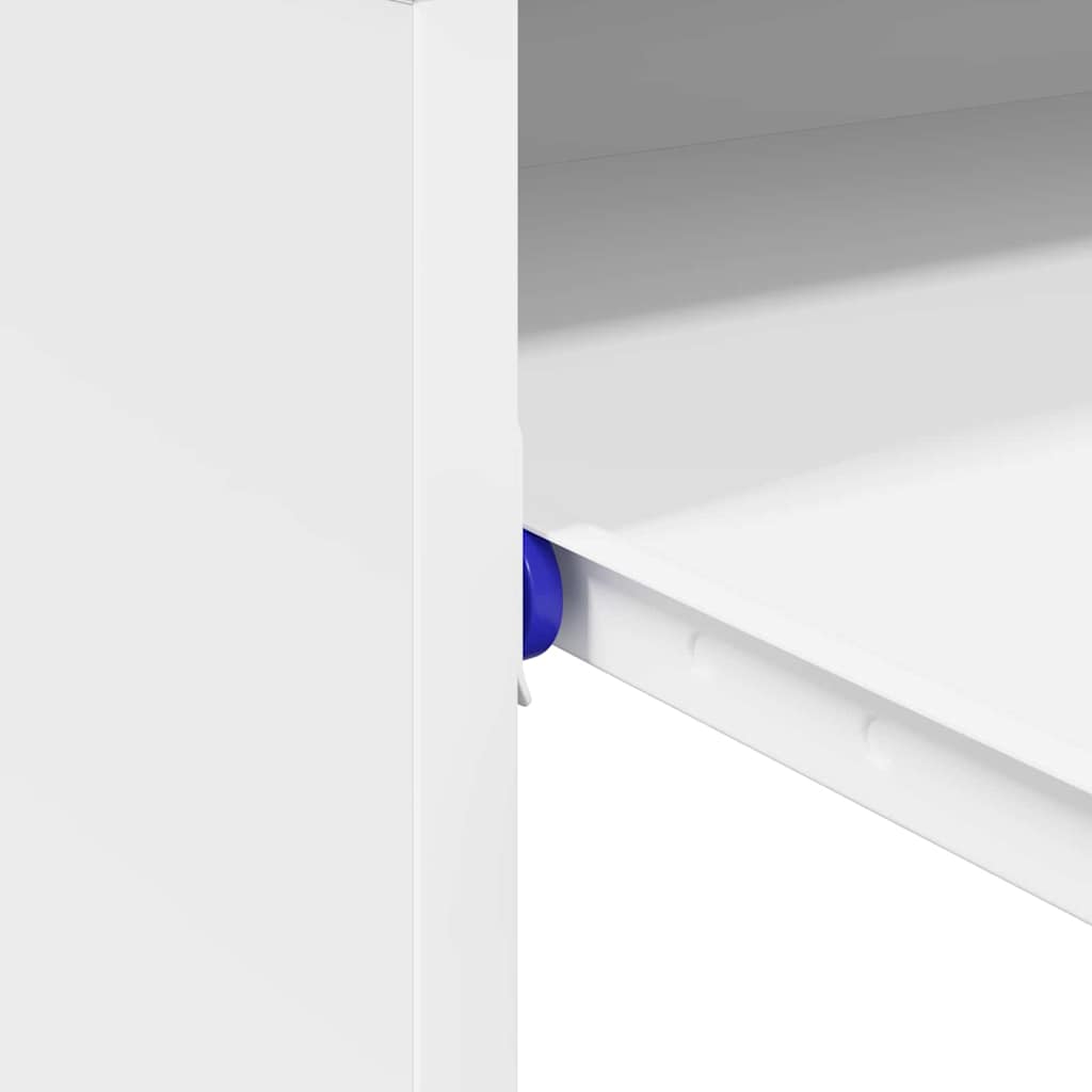 vidaXL Computerbureau Wit Geïndustrialiseerd hout Compact Organizers