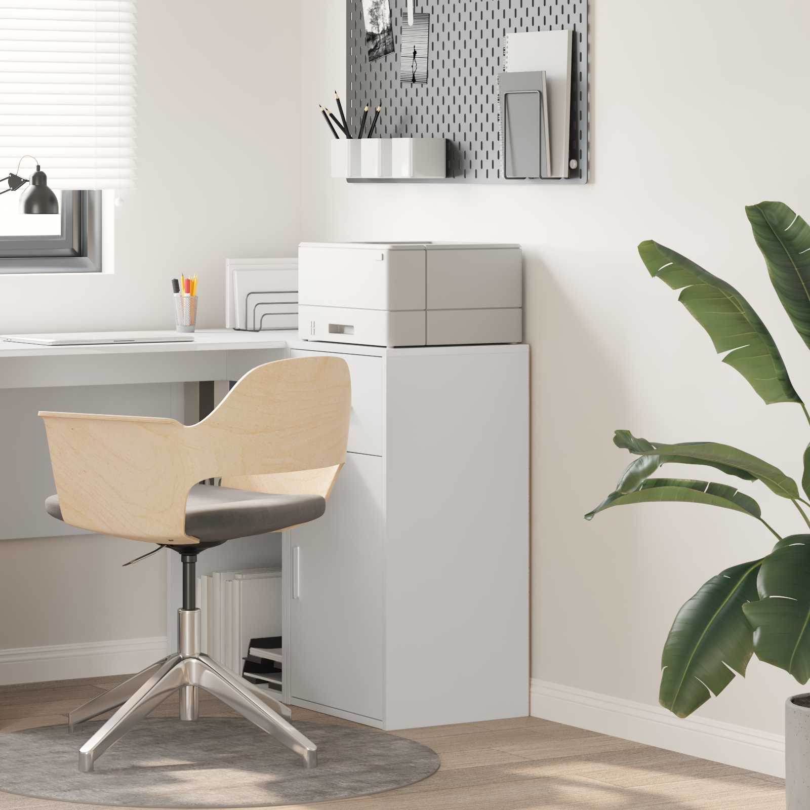 vidaXL Witte Opslagkast Wit MDF Compact Opslag Opslagkast
