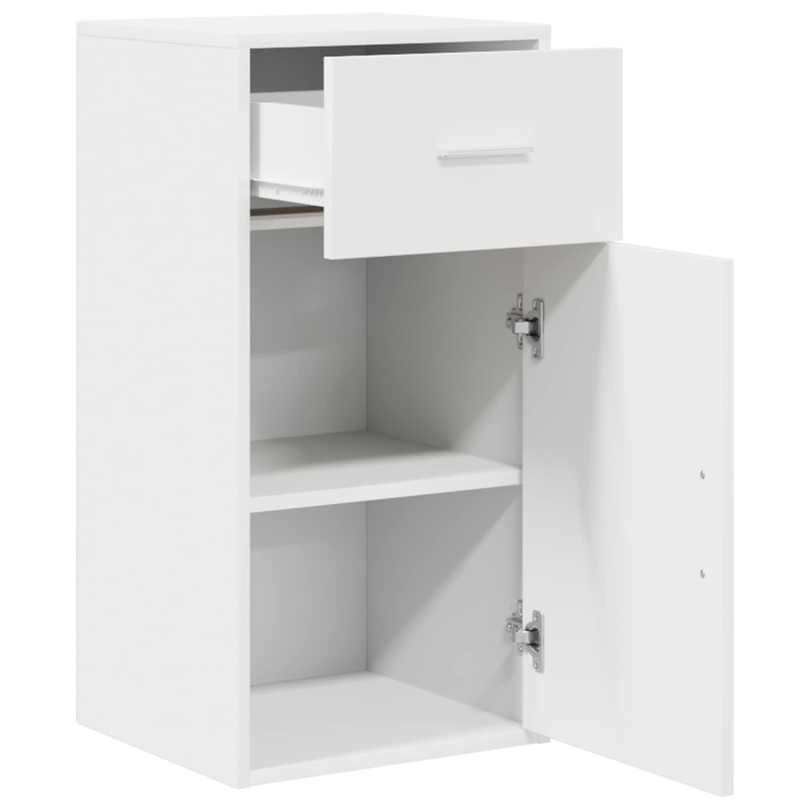 vidaXL Witte Opslagkast Wit MDF Compact Opslag Opslagkast