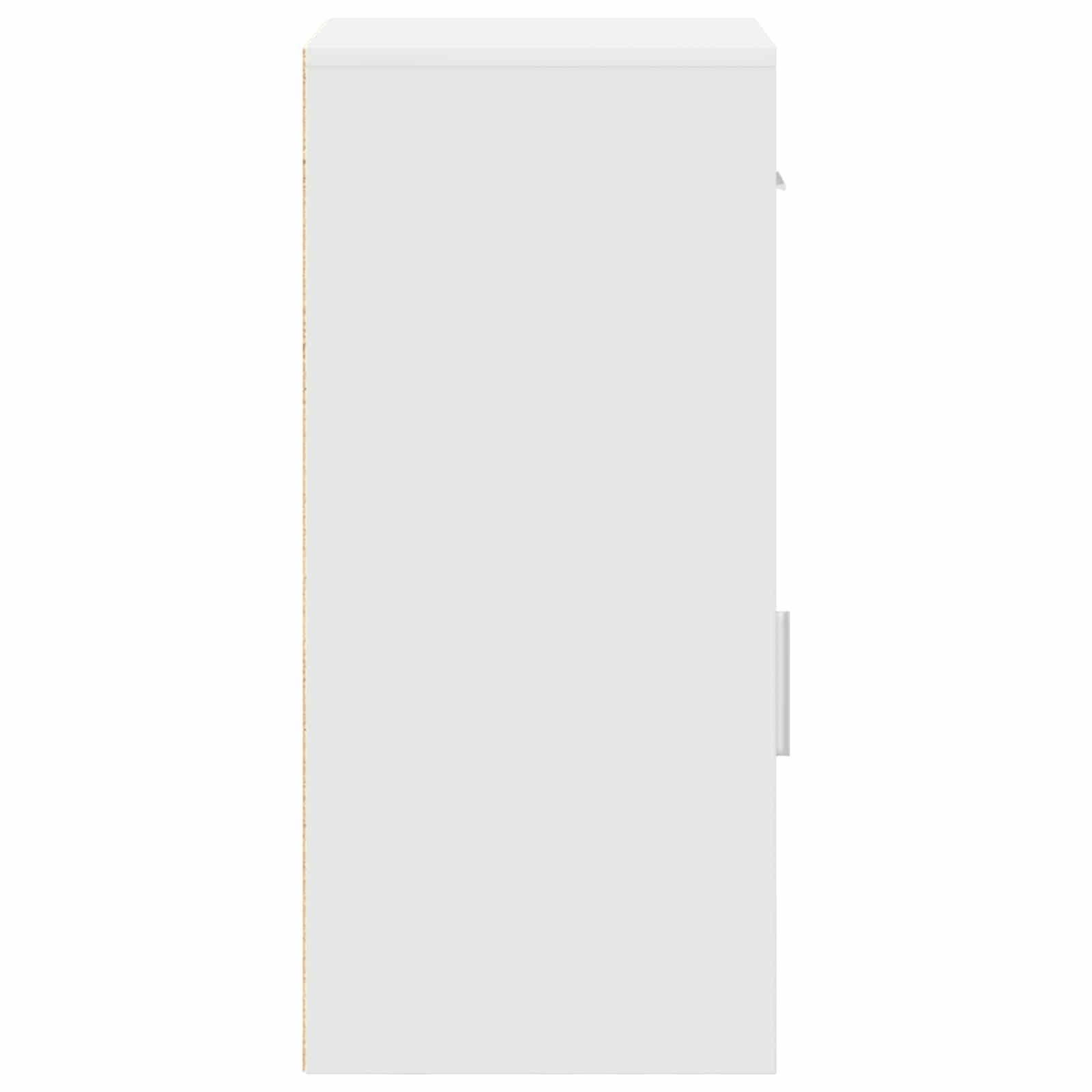vidaXL Witte Opslagkast Wit MDF Compact Opslag Opslagkast