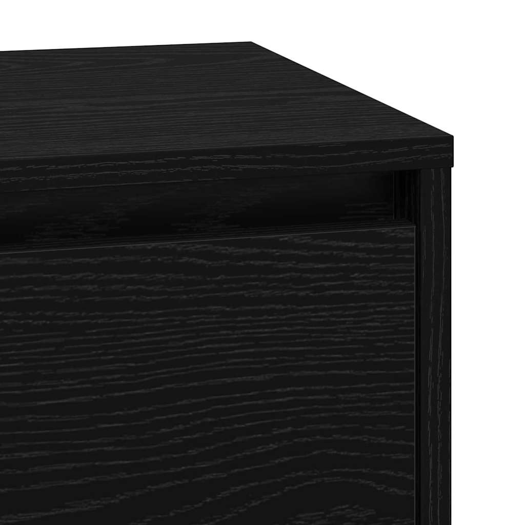 vidaXL Nachttafeltje met LED Wit 39x34,5x65 cm Geengineerd Hout