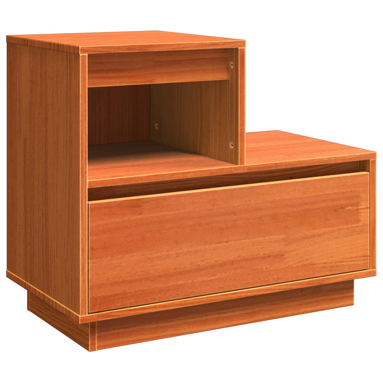vidaXL Nachtkastjes 2 st 60x34x51 cm massief grenenhout wit