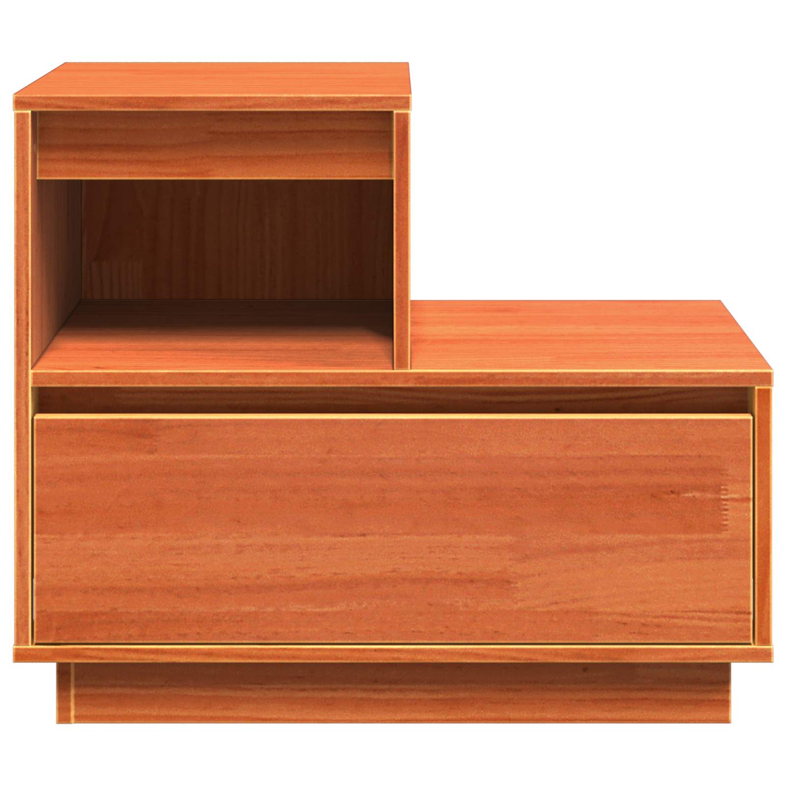 vidaXL Nachtkastjes 2 st 60x34x51 cm massief grenenhout wit