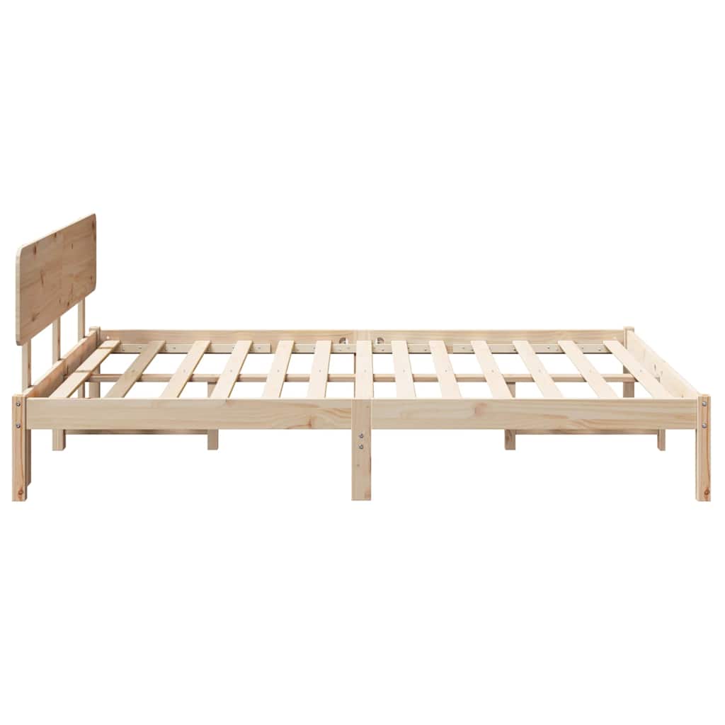 vidaXL Bedframe met Hoofdbord 200x200 cm Massief Grenen Hout