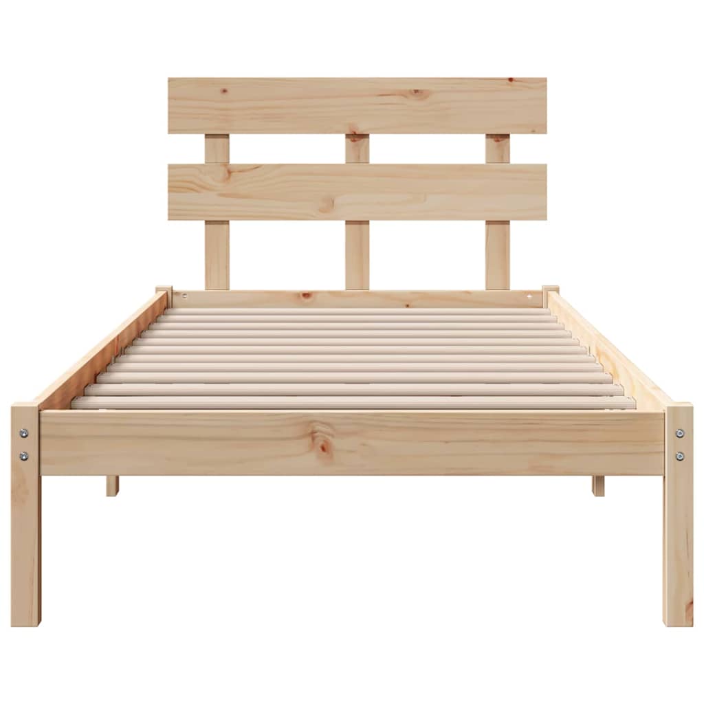 vidaXL Bedframe met Hoofdbord 180x200 cm Massief Grenenhout