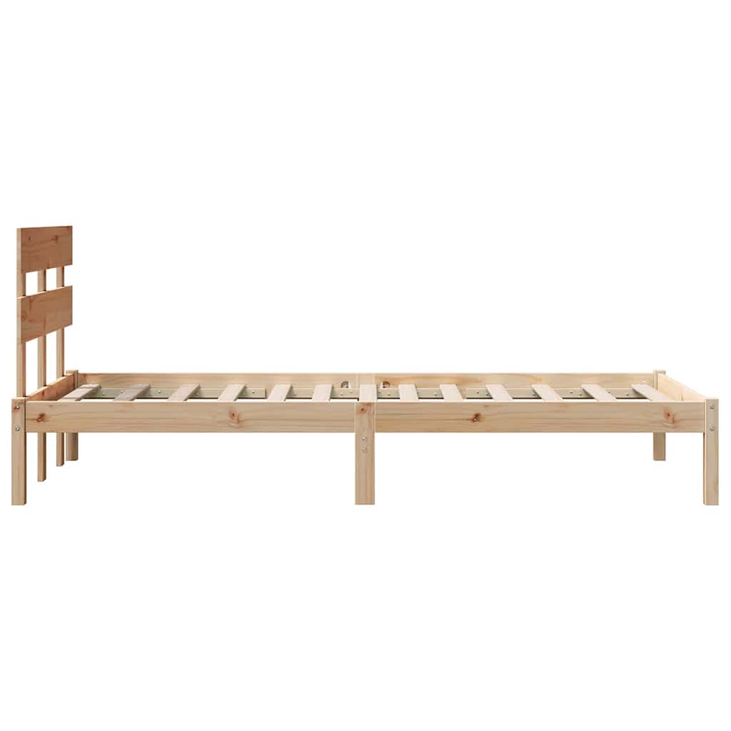 vidaXL Bedframe met Hoofdbord 180x200 cm Massief Grenenhout