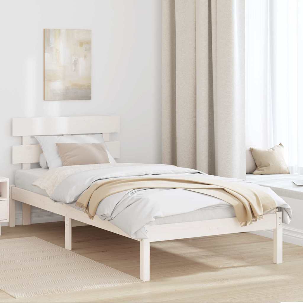 vidaXL Bedframe met Hoofdbord 180x200 cm Massief Grenenhout