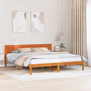 vidaXL Grenenhouten Bedframe Natuurlijke houtafwerking Massief grenenhout