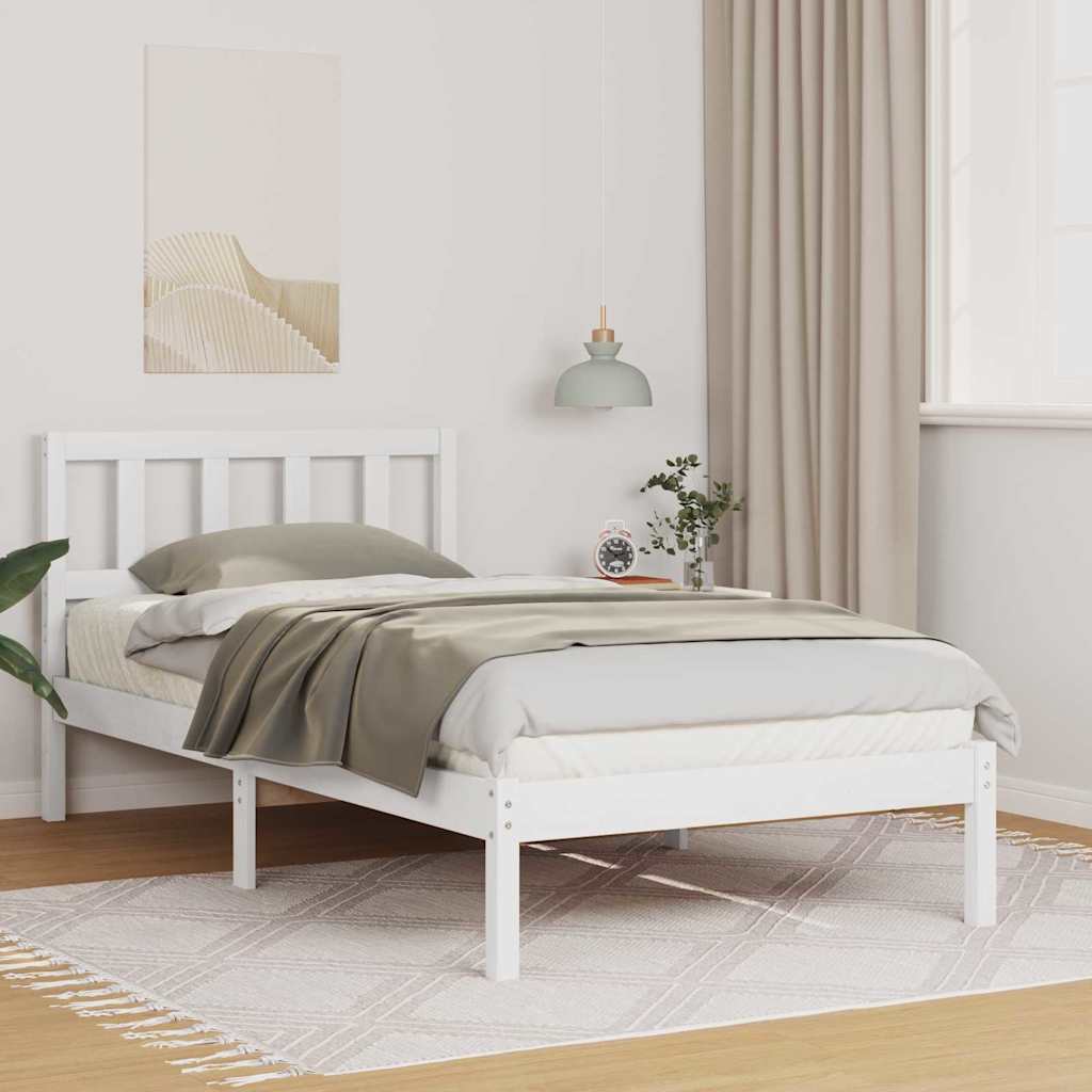 vidaXL Bedframe met hoofdeinde Bruin 200 x 200 cm Massief grenenhout