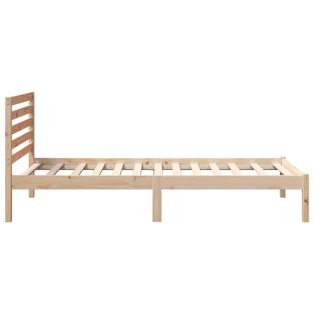 vidaXL Bedframe met hoofdeinde Bruin 80 x 200 cm Massief grenenhout