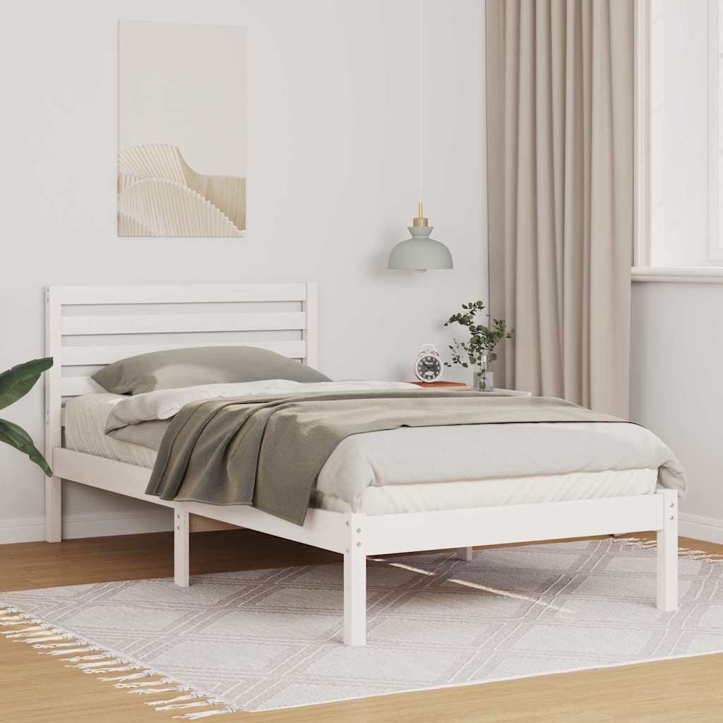 vidaXL Bedframe met hoofdeinde Bruin 80 x 200 cm Massief grenenhout