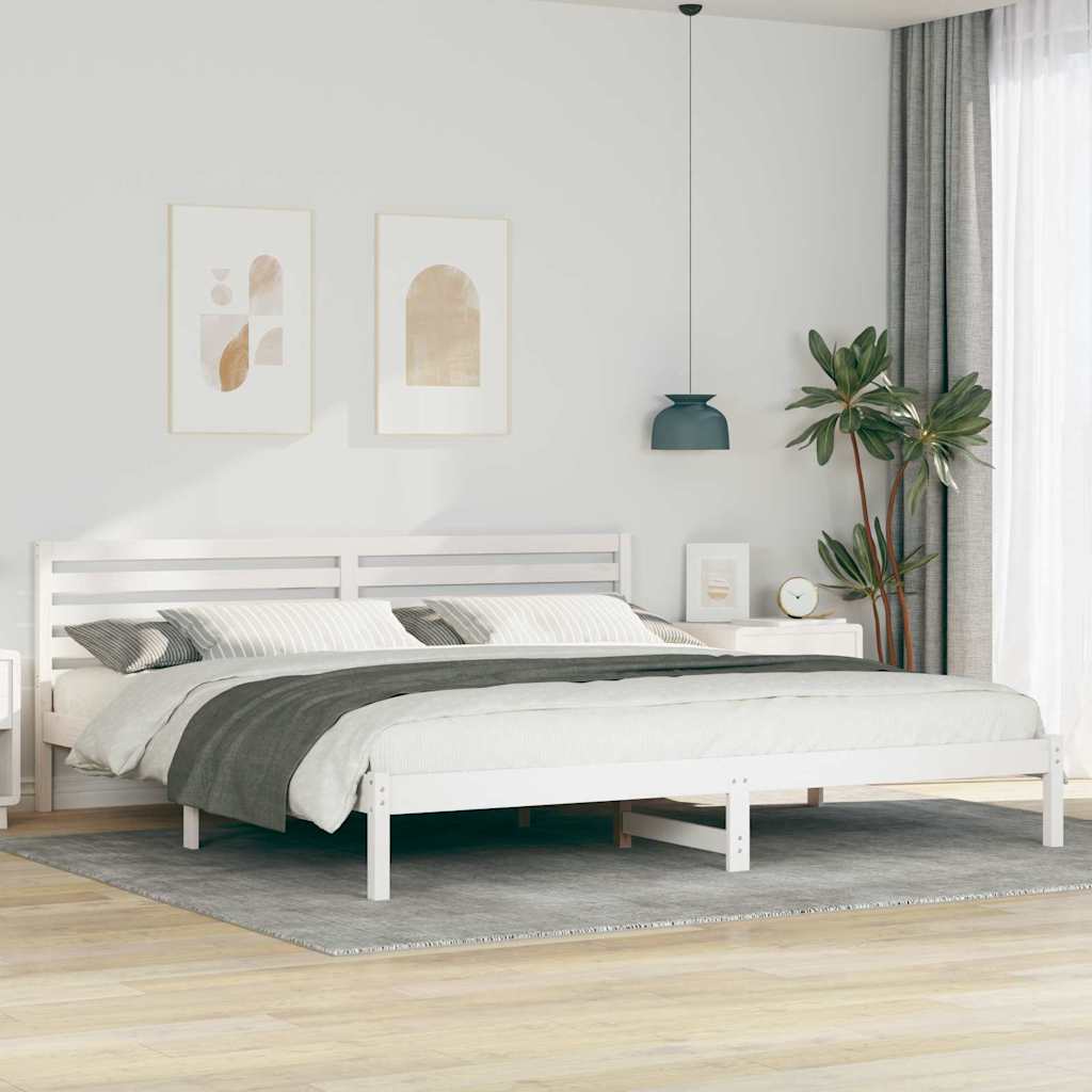 vidaXL Bedframe met hoofdeinde Bruin 80 x 200 cm Massief grenenhout