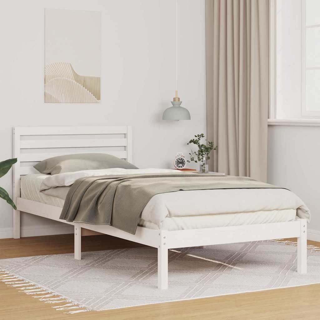 vidaXL Bedframe met hoofdeinde Bruin 80 x 200 cm Massief grenenhout