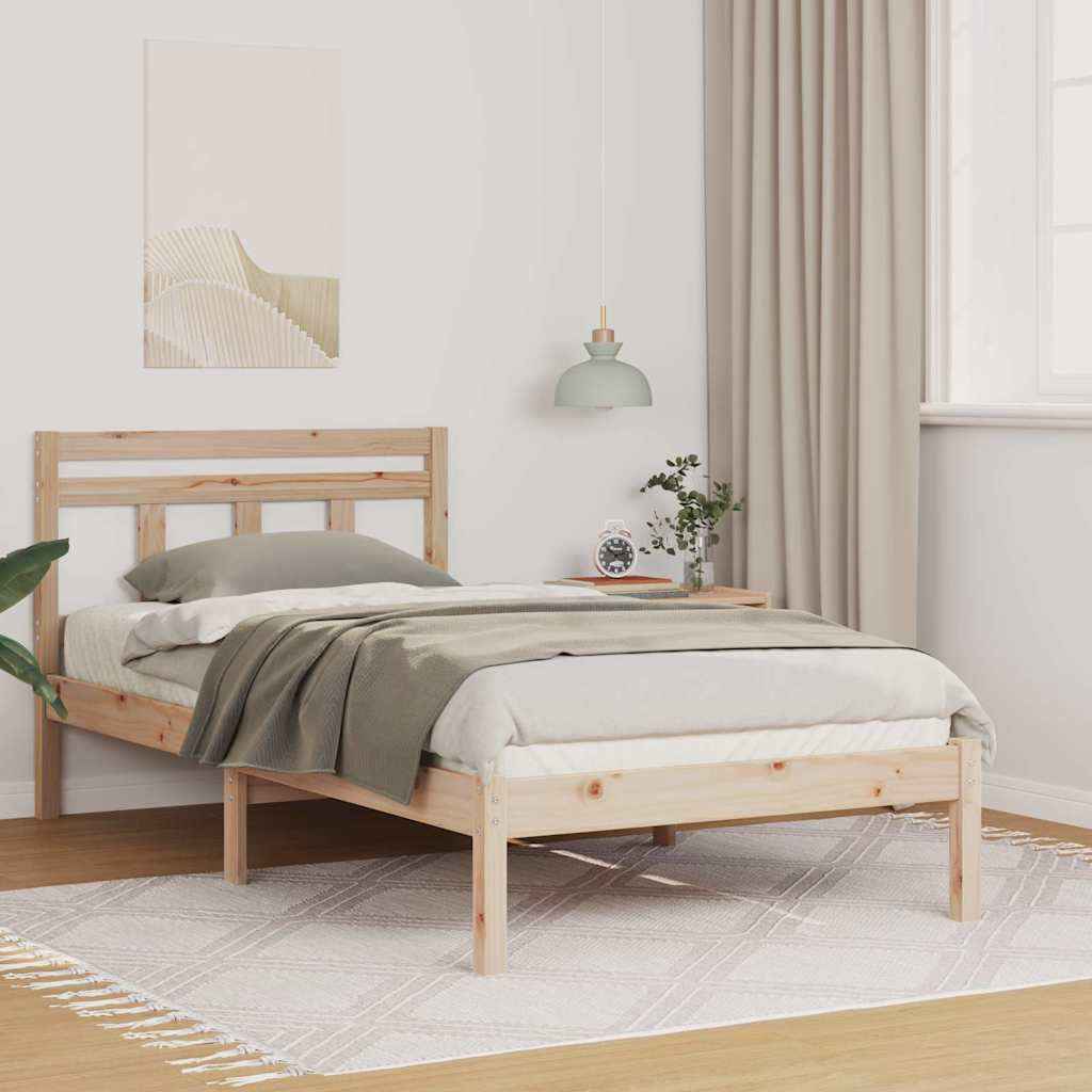 vidaXL Bedframe Bruin Massief grenenhout