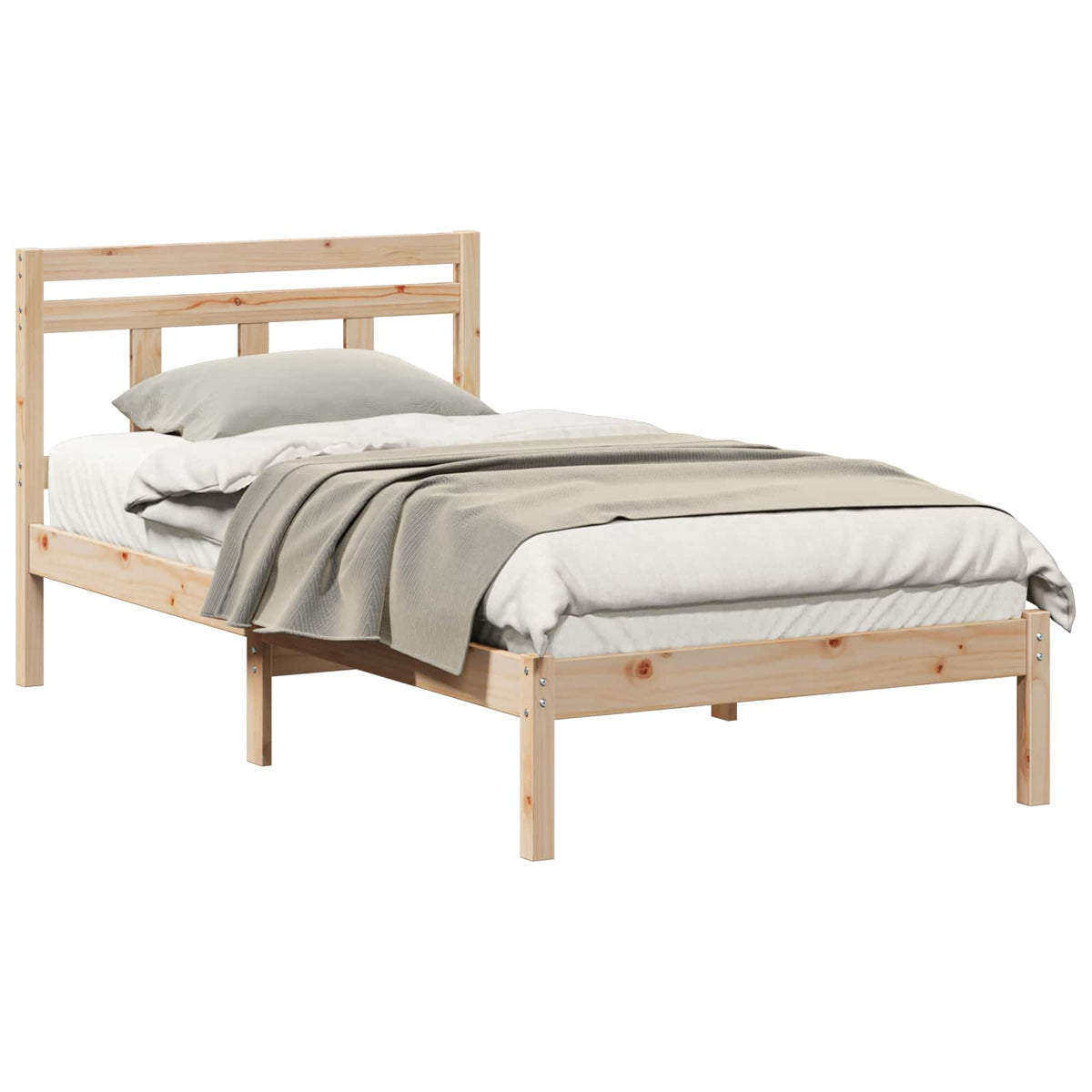 vidaXL Bedframe Bruin Massief grenenhout