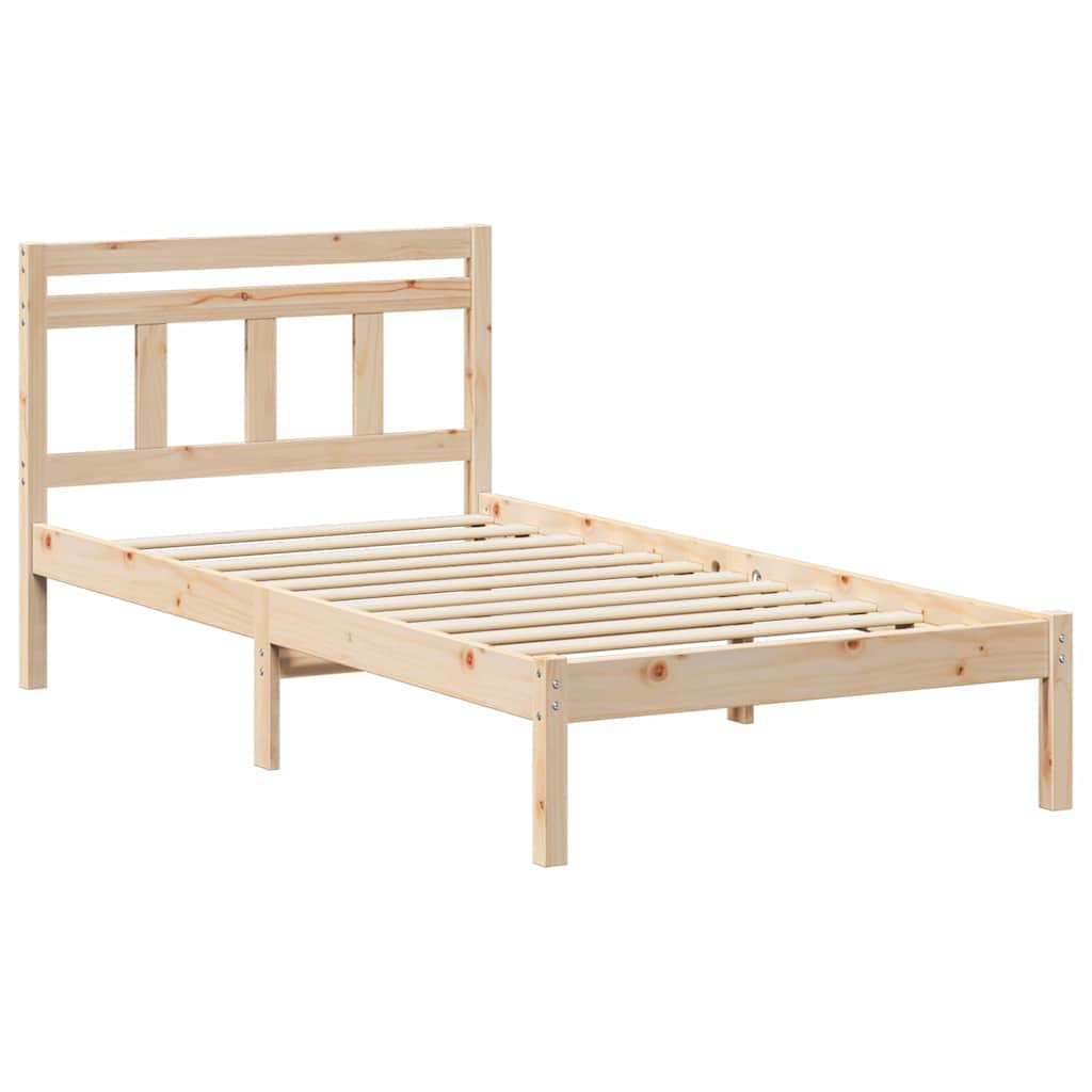 vidaXL Bedframe Bruin Massief grenenhout