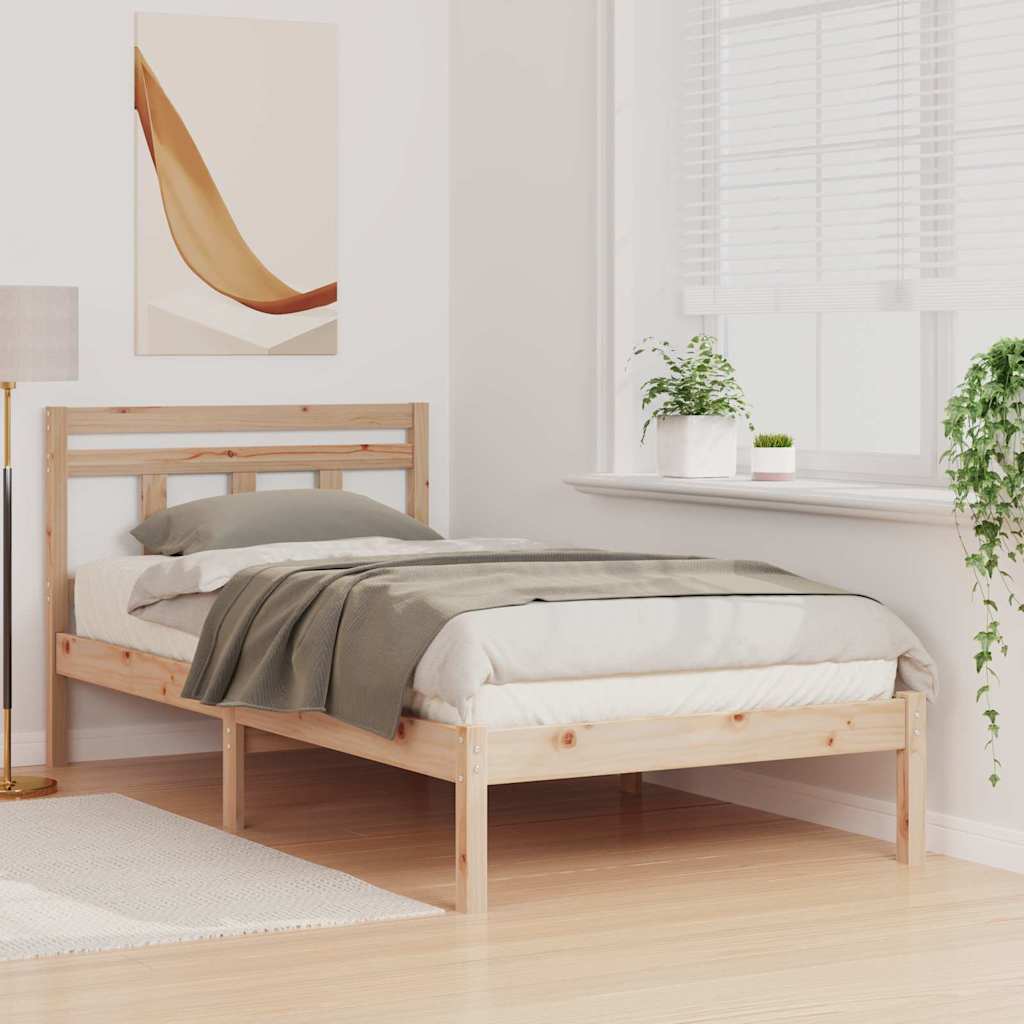 vidaXL Bedframe Bruin Massief grenenhout