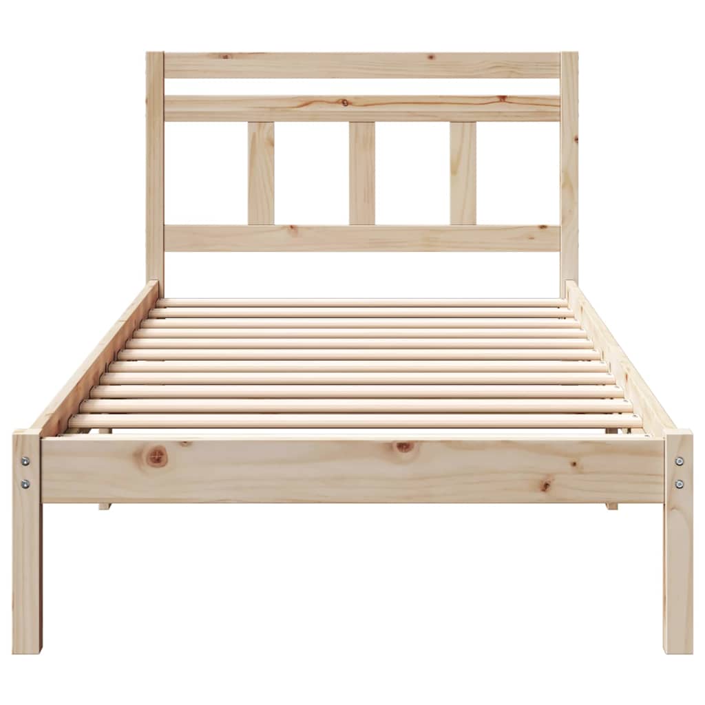 vidaXL Bedframe Bruin Massief grenenhout